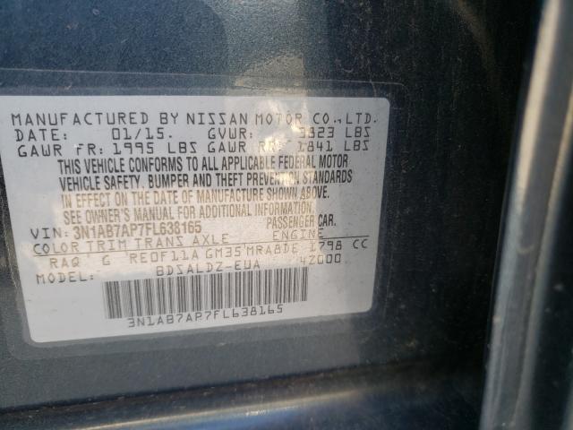 Photo 9 VIN: 3N1AB7AP7FL638165 - NISSAN SENTRA S 