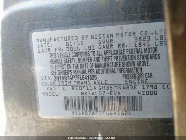 Photo 8 VIN: 3N1AB7AP7FL641826 - NISSAN SENTRA 