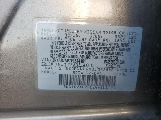 Photo 11 VIN: 3N1AB7AP7FL644161 - NISSAN SENTRA S 