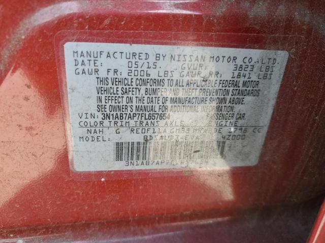 Photo 11 VIN: 3N1AB7AP7FL657654 - NISSAN SENTRA S 