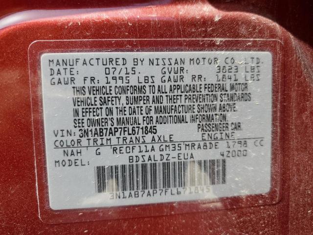 Photo 12 VIN: 3N1AB7AP7FL671845 - NISSAN SENTRA 