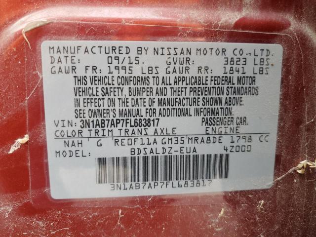 Photo 11 VIN: 3N1AB7AP7FL683817 - NISSAN SENTRA 