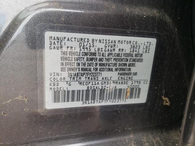 Photo 11 VIN: 3N1AB7AP7FY223771 - NISSAN SENTRA S 