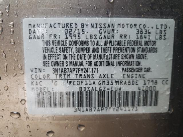 Photo 9 VIN: 3N1AB7AP7FY241171 - NISSAN SENTRA S 