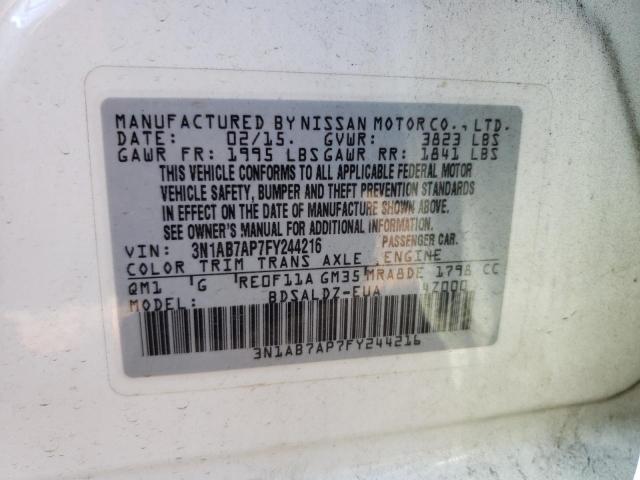 Photo 11 VIN: 3N1AB7AP7FY244216 - NISSAN SENTRA S 