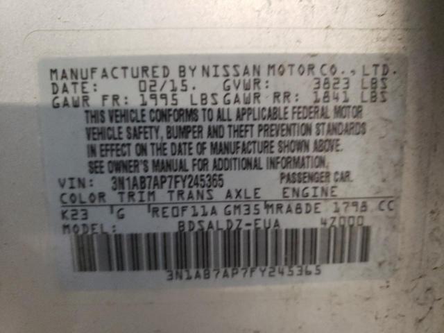 Photo 11 VIN: 3N1AB7AP7FY245365 - NISSAN SENTRA S 