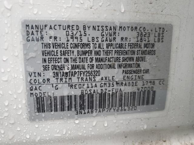 Photo 11 VIN: 3N1AB7AP7FY256320 - NISSAN SENTRA S 