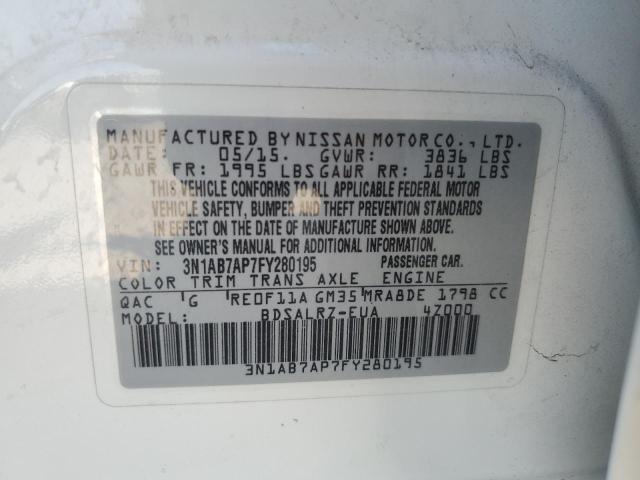 Photo 12 VIN: 3N1AB7AP7FY280195 - NISSAN SENTRA 