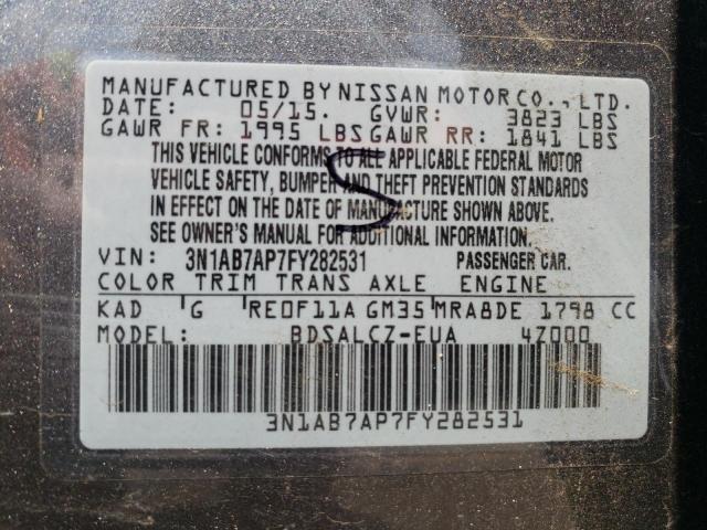 Photo 9 VIN: 3N1AB7AP7FY282531 - NISSAN SENTRA S 