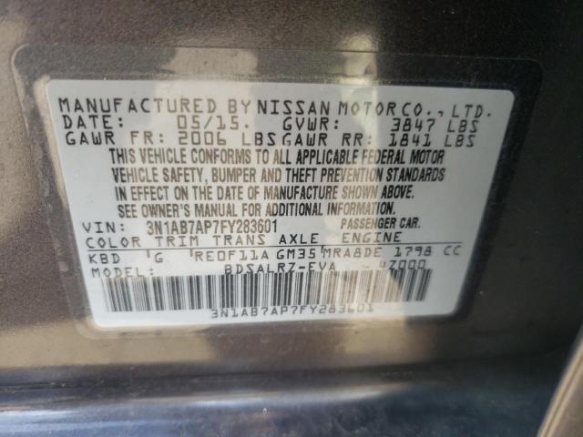 Photo 11 VIN: 3N1AB7AP7FY283601 - NISSAN SENTRA 