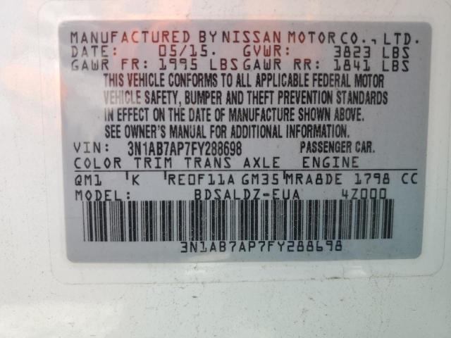 Photo 11 VIN: 3N1AB7AP7FY288698 - NISSAN SENTRA 