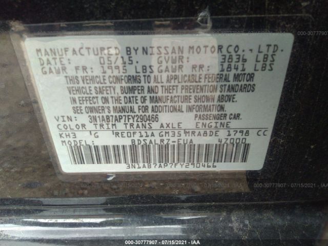 Photo 8 VIN: 3N1AB7AP7FY290466 - NISSAN SENTRA 