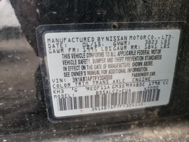 Photo 9 VIN: 3N1AB7AP7FY304558 - NISSAN SENTRA S 