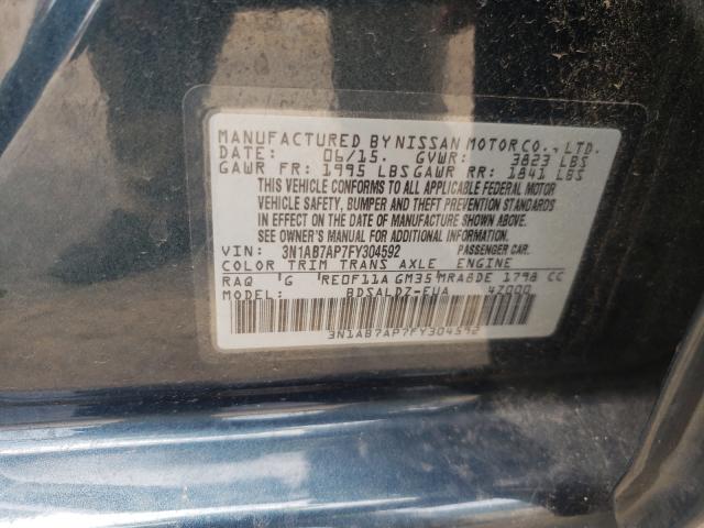 Photo 9 VIN: 3N1AB7AP7FY304592 - NISSAN SENTRA 