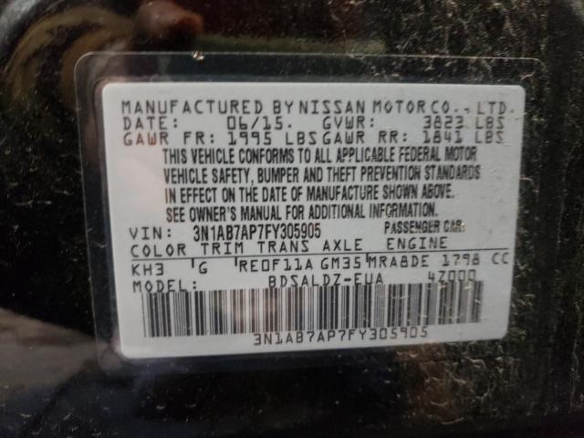 Photo 9 VIN: 3N1AB7AP7FY305905 - NISSAN SENTRA S 