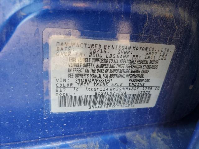 Photo 11 VIN: 3N1AB7AP7FY331291 - NISSAN SENTRA S 