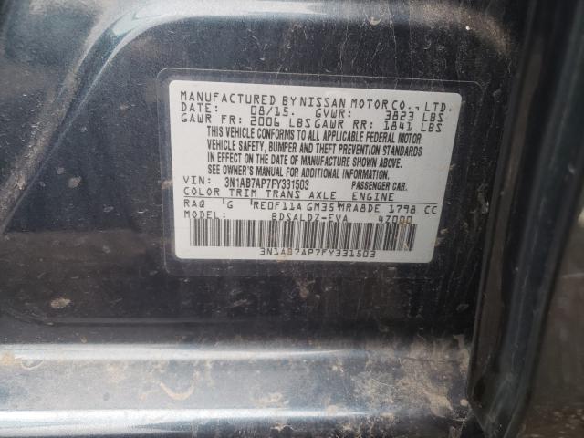 Photo 9 VIN: 3N1AB7AP7FY331503 - NISSAN SENTRA S 