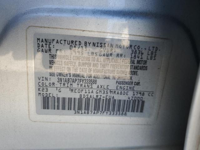 Photo 11 VIN: 3N1AB7AP7FY333588 - NISSAN SENTRA S 