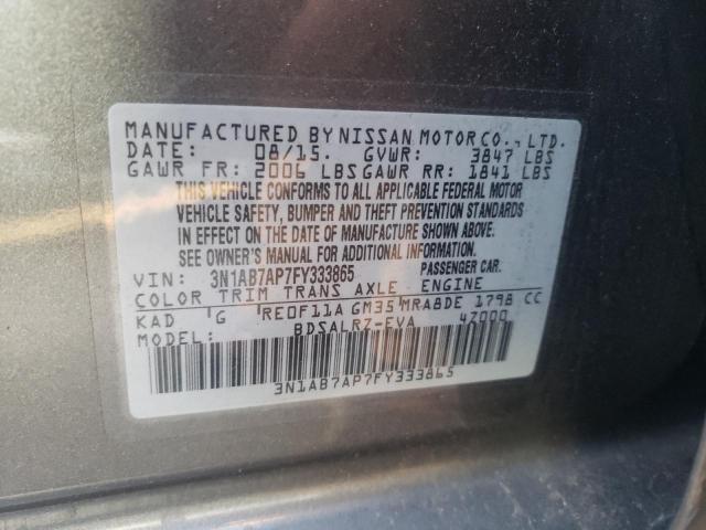 Photo 11 VIN: 3N1AB7AP7FY333865 - NISSAN SENTRA S 