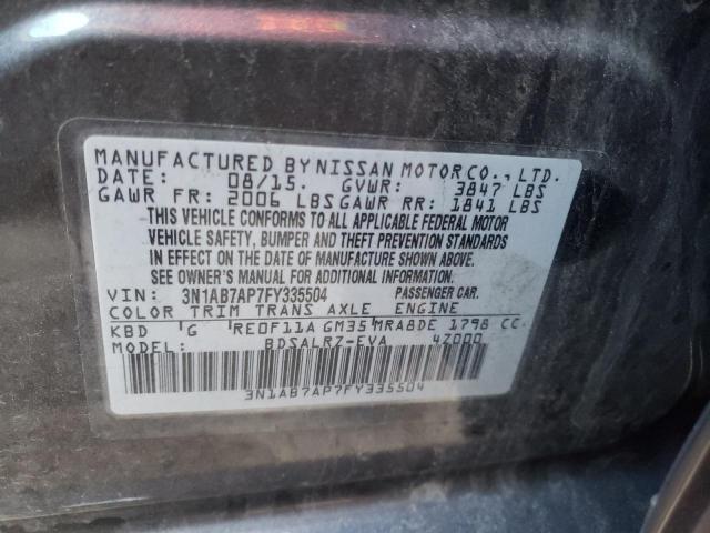 Photo 9 VIN: 3N1AB7AP7FY335504 - NISSAN SENTRA S 