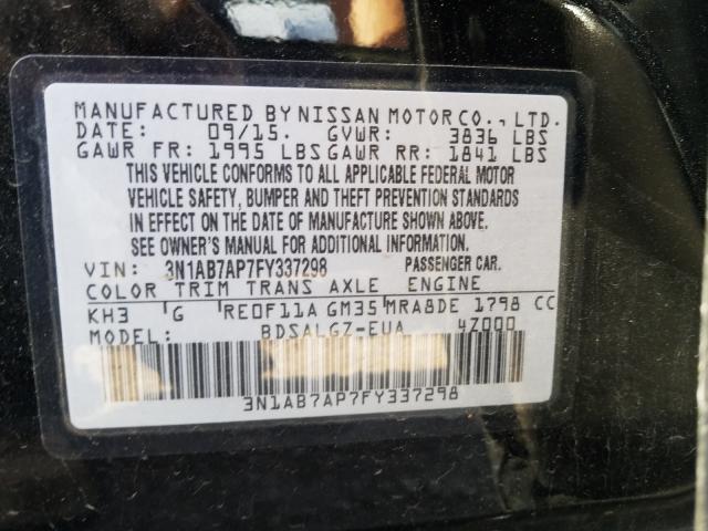 Photo 9 VIN: 3N1AB7AP7FY337298 - NISSAN SENTRA S 