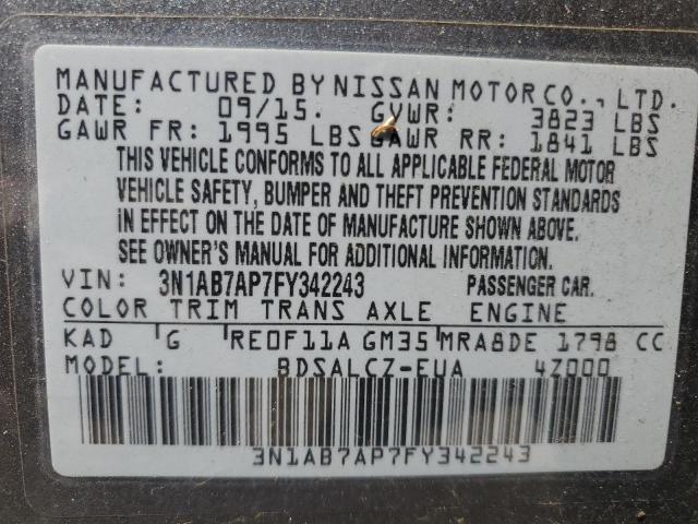 Photo 11 VIN: 3N1AB7AP7FY342243 - NISSAN SENTRA 