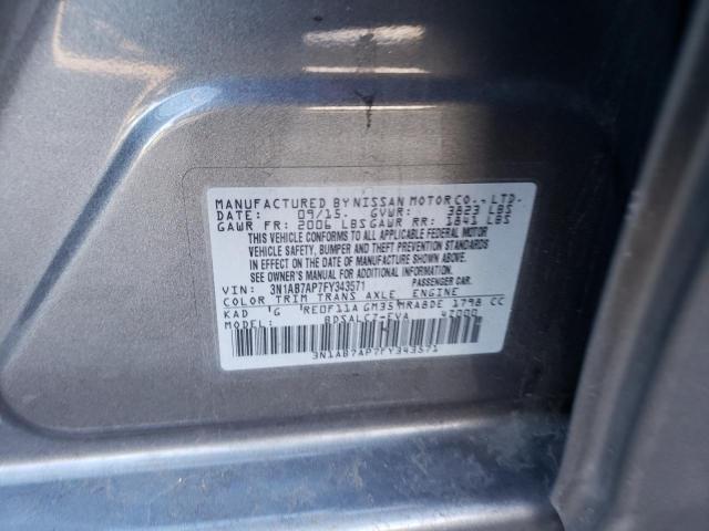 Photo 11 VIN: 3N1AB7AP7FY343571 - NISSAN SENTRA 