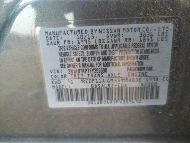 Photo 9 VIN: 3N1AB7AP7FY359690 - NISSAN SENTRA S 