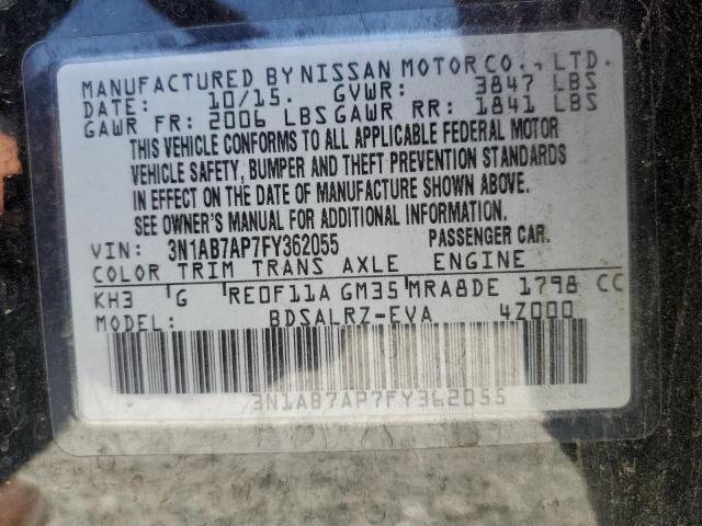 Photo 12 VIN: 3N1AB7AP7FY362055 - NISSAN SENTRA 