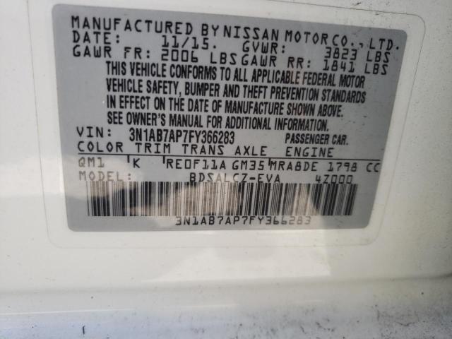 Photo 12 VIN: 3N1AB7AP7FY366283 - NISSAN SENTRA S 