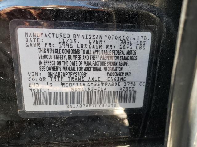 Photo 9 VIN: 3N1AB7AP7FY370981 - NISSAN SENTRA S 