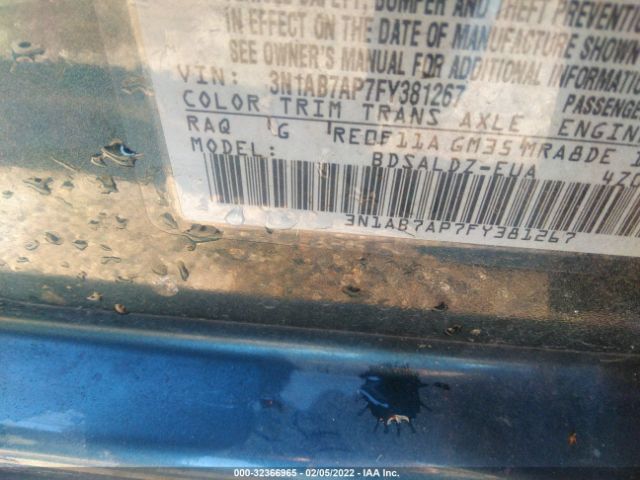 Photo 8 VIN: 3N1AB7AP7FY381267 - NISSAN SENTRA 