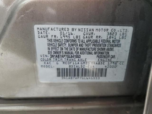 Photo 12 VIN: 3N1AB7AP7GL641553 - NISSAN SENTRA 