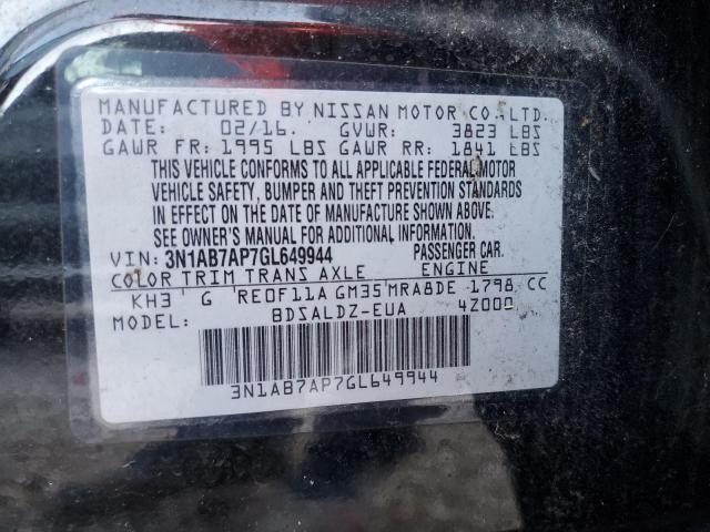 Photo 11 VIN: 3N1AB7AP7GL649944 - NISSAN SENTRA S 