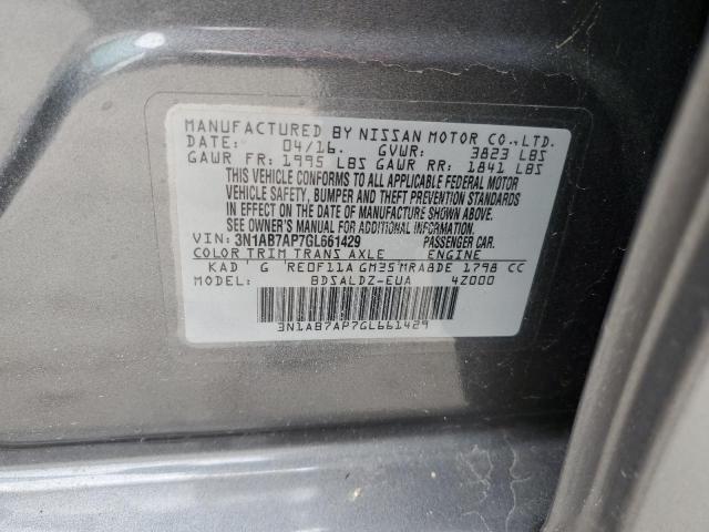 Photo 12 VIN: 3N1AB7AP7GL661429 - NISSAN SENTRA S 