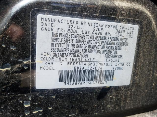 Photo 9 VIN: 3N1AB7AP7GL675069 - NISSAN SENTRA S 