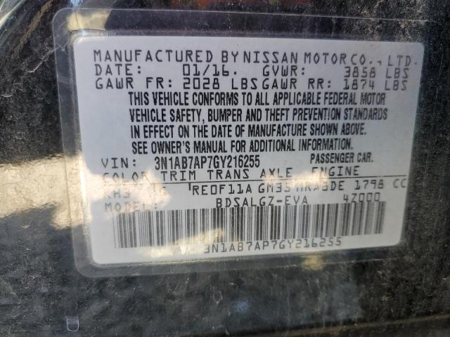 Photo 11 VIN: 3N1AB7AP7GY216255 - NISSAN SENTRA S 