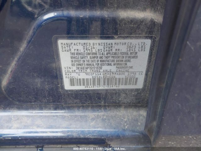 Photo 8 VIN: 3N1AB7AP7GY218782 - NISSAN SENTRA 