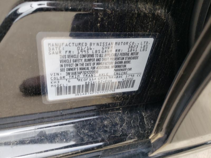 Photo 9 VIN: 3N1AB7AP7GY220998 - NISSAN SENTRA S 