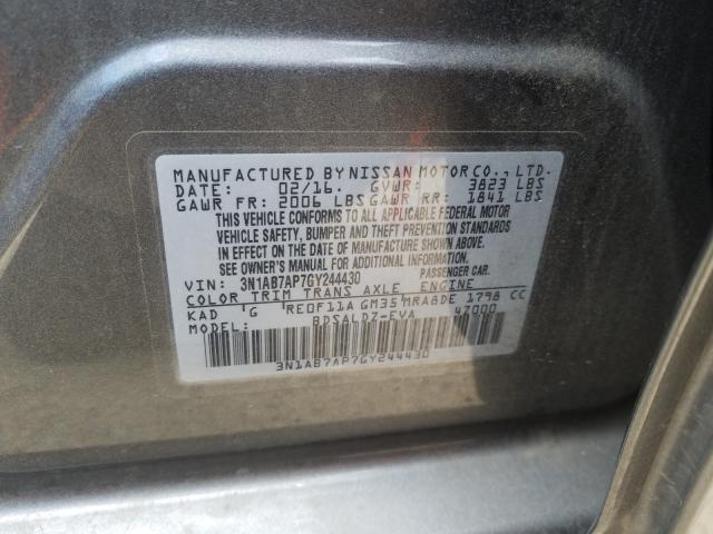 Photo 9 VIN: 3N1AB7AP7GY244430 - NISSAN SENTRA S 