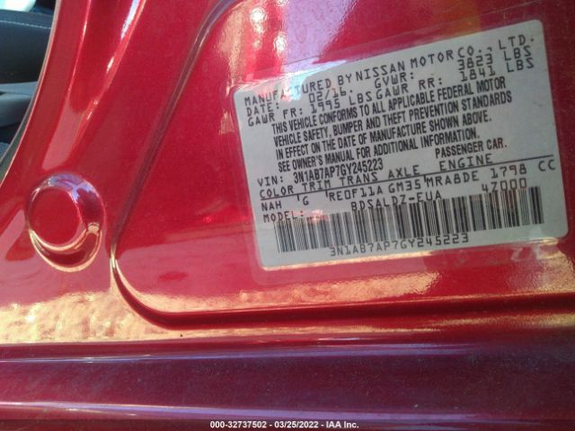 Photo 8 VIN: 3N1AB7AP7GY245223 - NISSAN SENTRA 