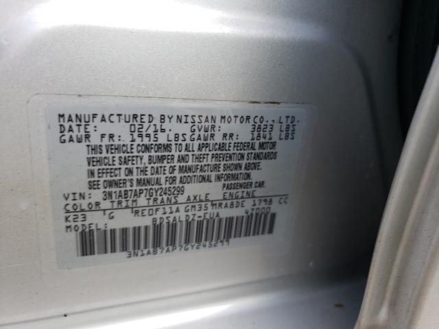 Photo 9 VIN: 3N1AB7AP7GY245299 - NISSAN SENTRA S 