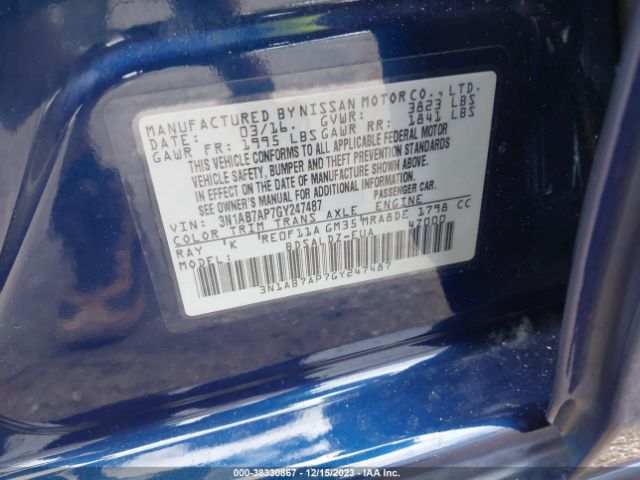 Photo 8 VIN: 3N1AB7AP7GY247487 - NISSAN SENTRA 