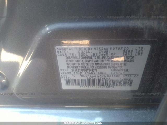 Photo 8 VIN: 3N1AB7AP7GY248073 - NISSAN SENTRA 