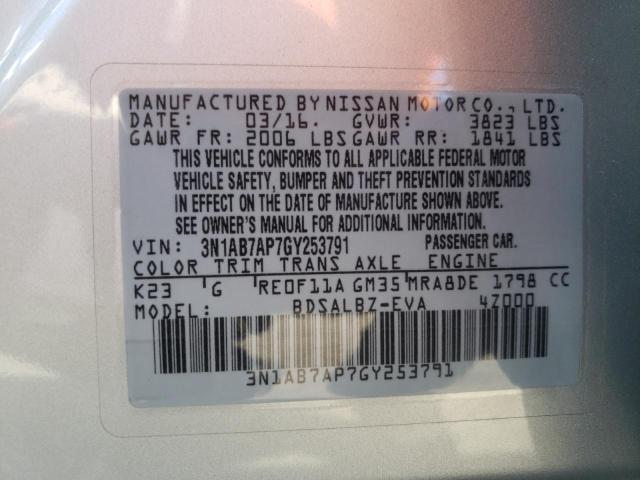 Photo 11 VIN: 3N1AB7AP7GY253791 - NISSAN SENTRA 