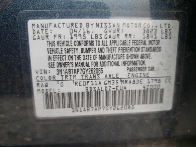 Photo 11 VIN: 3N1AB7AP7GY262085 - NISSAN SENTRA S 