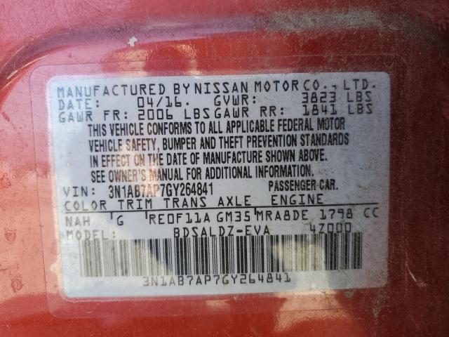 Photo 12 VIN: 3N1AB7AP7GY264841 - NISSAN SENTRA 