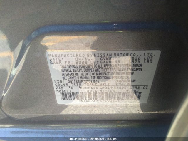 Photo 8 VIN: 3N1AB7AP7GY271515 - NISSAN SENTRA 