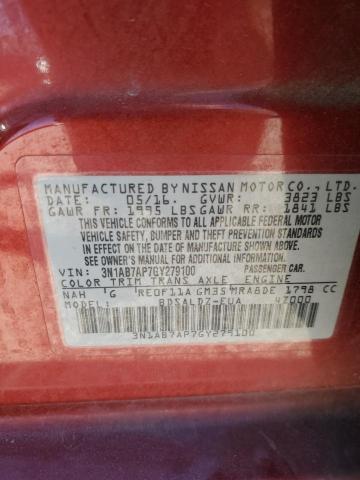 Photo 11 VIN: 3N1AB7AP7GY279100 - NISSAN SENTRA S 