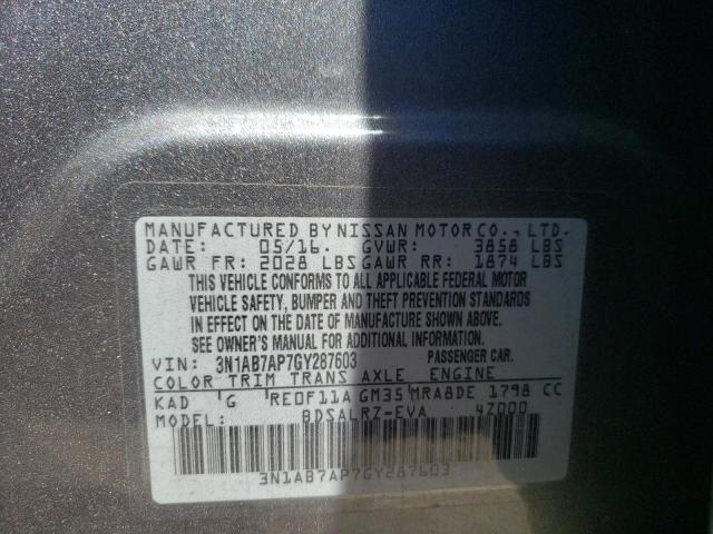 Photo 11 VIN: 3N1AB7AP7GY287603 - NISSAN SENTRA 